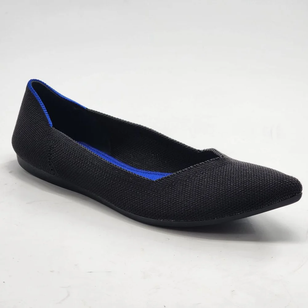 ROTHY'S Black‎ Blue The Point Ballet Flats Size 7